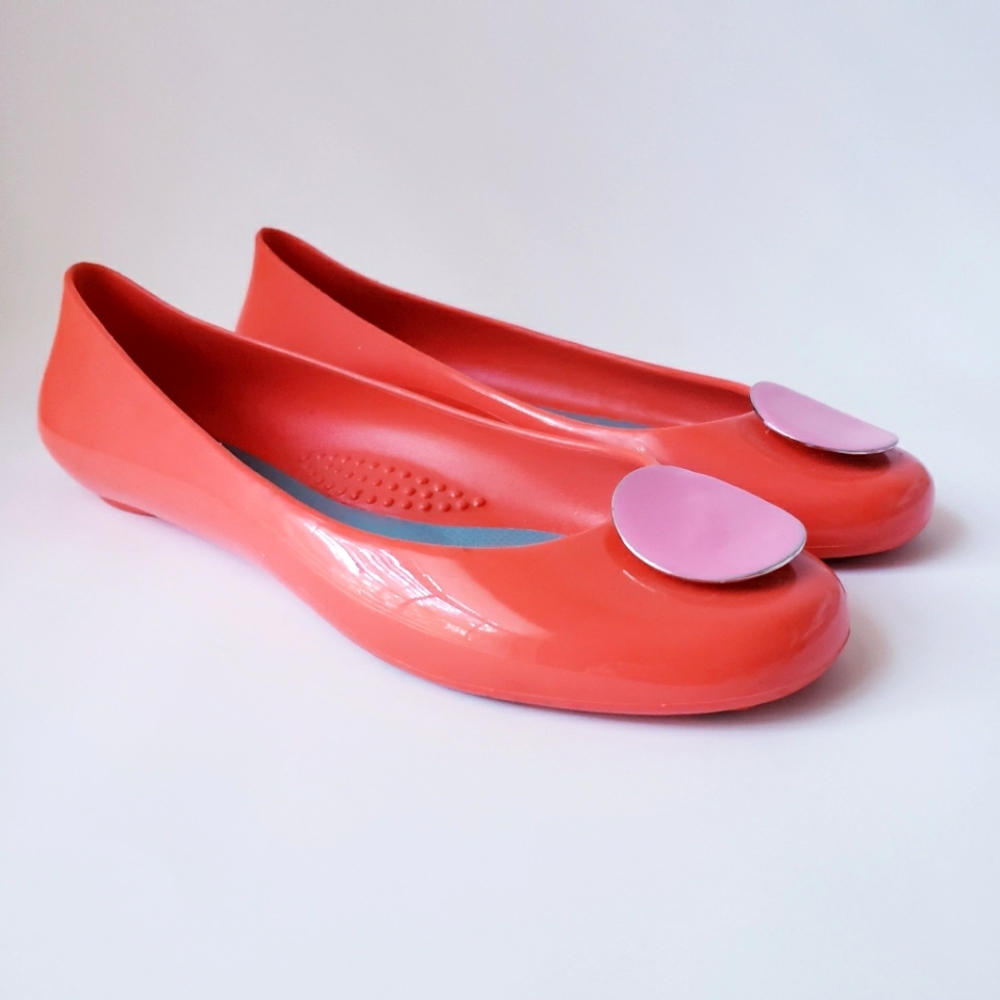 Oka b. Orange Jelly Ballet Flats
